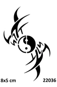 Süpertrend Ying Yang Bıçakları Dövmesi Geçici Dövme Deseni - 1
