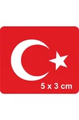 Kruvazör Ay Yıldız-2 Türk Bayrağı  Tattoo Geçici Dövme Şablonları Kına Kalıpları - 1