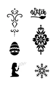 Süpertrend Çiçek ve Kar Tanesi Geçici Dövme Kalıpları Tattoo Stencil Modelleri - 2
