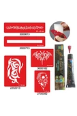 Süpertrend Tribal Zincir Desenleri Hint Kınası ile Geçici Dövme Yapma Seti - 1