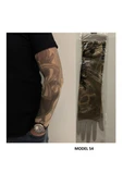 Süpertrend Giyilebilir Dövme Çift Kol 2 Adet Kol Çorap Dövmesi Sleeve tattoo Model54 - 1