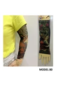 Süpertrend Giyilebilir Dövme Çift Kol 2 Adet Kol Çorap Dövmesi Sleeve tattoo Model80 - 1