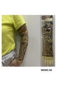 Süpertrend Giyilebilir Dövme Çift Kol 2 Adet Kol Çorap Dövmesi Sleeve tattoo Model84 - 1