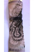 Süpertrend Çift Kol Giyilebilir Dövme Sarmal Desenler Tattoo Sleeve - 2
