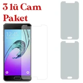 Samsung Galaxy A3 2016 Temperli Kırılmaz Cam Ekran Koruyucu 3 lü Set thumbnail 1