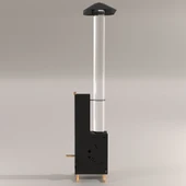 Kamp Ayısı® CafeBox™ Pelet Sobası Özel Tasarım Cam Borulu Pelet Sobası, Dış Mekân & Kafe Isıtıcısı - 9