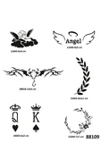 Süpertrend Melek Çiçek Spray Tattoo Geçici Dövme Seti Dark Sprey Dövme Kiti - 2