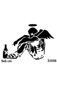Kruvazör Üzgün Melek Dövmesi Geçici Dövme Deseni - 1