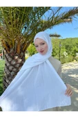 MODA Pamuk Caz Şal Beyaz - 3