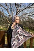 MODA Timeless Wieve Serisi Etnik Desen Şal Vizon - 2