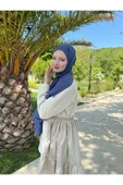MODA Pamuk Caz Şal İndigo - 1