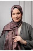 MODA Üçgen Desen Parlak Jakar Şal Kahve - 1