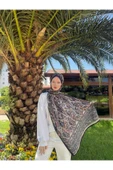 MODA Soft Pamuk Etnik Desen Şal Siyah-Turuncu - 1