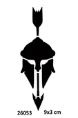 Kruvazör Miğfer ve Ok Geçici Dövme Şablonu Stencil Kalıp - 1