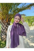 MODA Pamuk Caz Şal Mor - 4