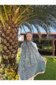 MODA Soft Pamuk Etnik Desen Şal Yeşil - 2