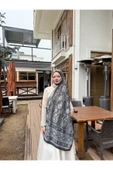 MODA Soft Pamuk Etnik Desen Şal Siyah - 4