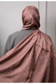 MODA Üçgen Desen Parlak Jakar Şal Küllü Vizon - 2