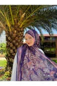 MODA Timeless Wieve Serisi Etnik Desen Şal Mor - 1