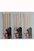 Kruvazör Saç Dövmesi Hair Flash Tattoo 3 Adet birden Model 2 - 1