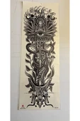 Kruvazör Yoga 1 Hafta Kalıcı Tam Kol Bacak Yapıştırma Geçici Dövme 46 CM - 1