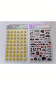 Kruvazör Bıyık ve Emojiler 3D Kabartmalı Sticker Çıkartma seti - 1
