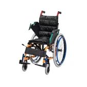 MEDWELT, KATLANABİLİR, ALÜMİNYUM, PEDİATRİK TEKERLEKLİ SANDALYE, - 1