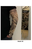 Kruvazör Giyilebilir Dövme Çift Kol 2 Adet Kol Çorap Dövmesi Sleeve tattoo Model66 - 1