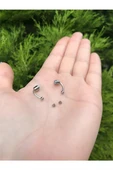 Kruvazör Mıknatıslı Fake Septum Piercing Gümüş rengi - 2