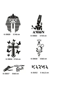 Kruvazör Farklı İnançlar Spray Tattoo Geçici Dövme Seti Dark Sprey Dövme Kiti - 2