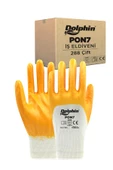 Süpertrend  Dolphin Polyester Nitril İş Eldiveni Beyaz/sarı Pon7 9-l 288 Çift - Koli - 1