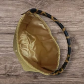 KADIN EL EMEĞİ LEOPAR HASIR EL ÇANTASI - 3