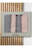 Ekol Hamam Takımı 4 Parça Gri - Pudra - 2