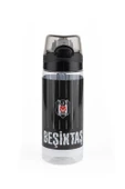 Beşiktaş İnce Çubuk Desenli 500 ML Plastik Matara Pipetli Suluk Yeni Sezon - 1