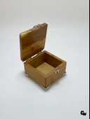 Doğal Ahşap Takı Kutusu Ahşap Saklama Kutusu(KİRAZ AĞACI)(BOY:12cm EN:12cm Yük:8cm) BOY:12cm EN:12cm YÜK:8cm - 1