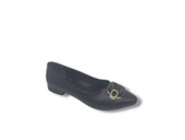 Zerhan 147 Kadın Siyah Tokalı Babet Ayakkabı thumbnail 4