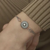 Süpertrend Gümüş Rose Elmas Montür Çiçek Bayan Bileklik - 3
