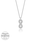 Süpertrend Swarovski Taşlı Gümüş Sonsuzluk Bayan Kolye - 1