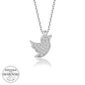 Süpertrend Swarovski Taşlı Gümüş Kuş Bayan Kolye - 1