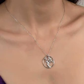 Süpertrend Swarovski Taşlı Gümüş Hayat Ağacı Bayan Kolye - 2