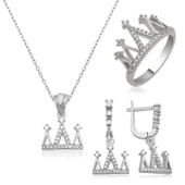 Kruvazör Gümüş Kraliçe Tacı Bayan Set - 1
