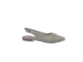 Zerhan 250 Kadın Krem Tokalı Baskı Desenli Arkası Açık Babet Ayakkabı thumbnail 1