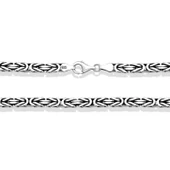 Kruvazör Gümüş Kral Zincir - 3 mm Köşeli - 1