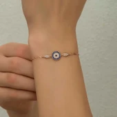 Süpertrend Gümüş Rose Nazar Boncuklu Kadın Bileklik - 3
