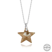 Süpertrend Swarovski Crystal Taşlı Yıldız Gümüş Kadın Kolye - 1