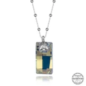 Süpertrend Swarovski Crystal Taşlı Top Zincir Baget Gümüş Kadın Kolye - 1