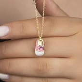Süpertrend Gümüş Gold Kız Çocuk Pabuç Kadın Kolye - 2