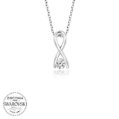 Kruvazör Swarovski Taşlı Gümüş Sonsuzluk Bayan Kolye - 1