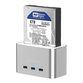 Codegen Codmax CDG-DOC-303 3 Port USB3.0+ SATA 2.5"+3.5 USB HUB Docking Harddisk Kutusu thumbnail 3