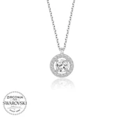 Kruvazör Swarovski Taşlı Gümüş Tektaş Bayan Kolye - 1